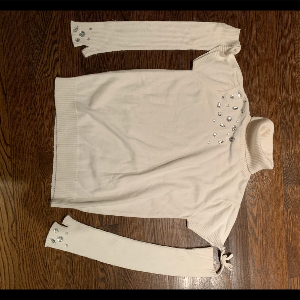 Lili Gaufrette Paris girls jeweled turtleneck